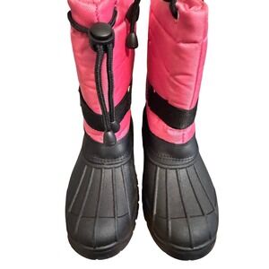 Koppell Kids Pink Black Snow Boots Waterproof Winter Warm Size 6